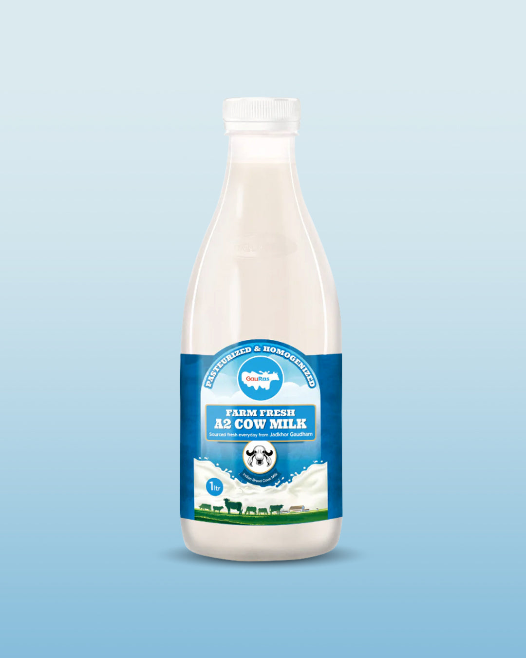 Gauras Farm Fresh A2 Cow Milk (1 Liter)