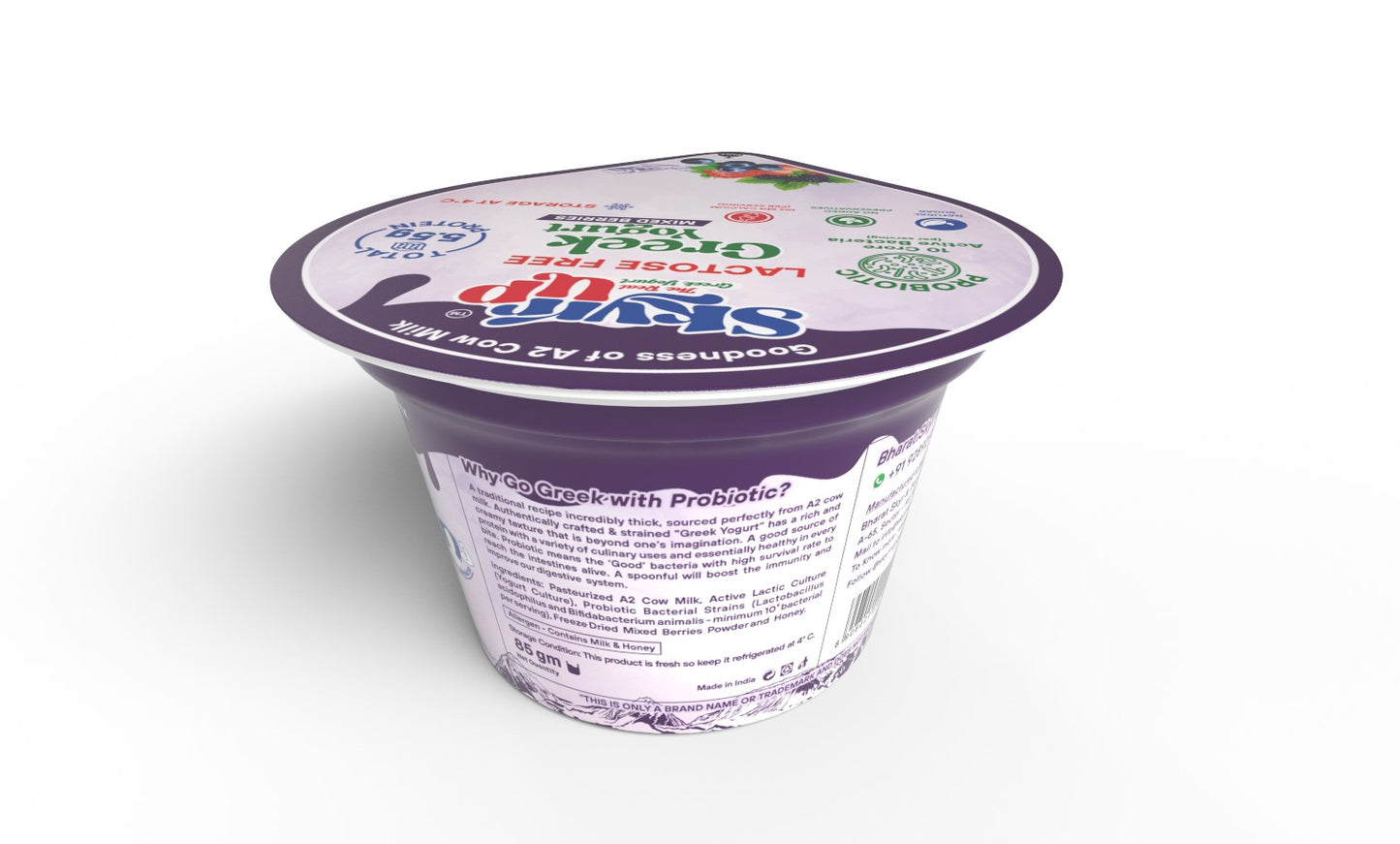 Mixed Berries Greek Yogurt (Pack of 6)