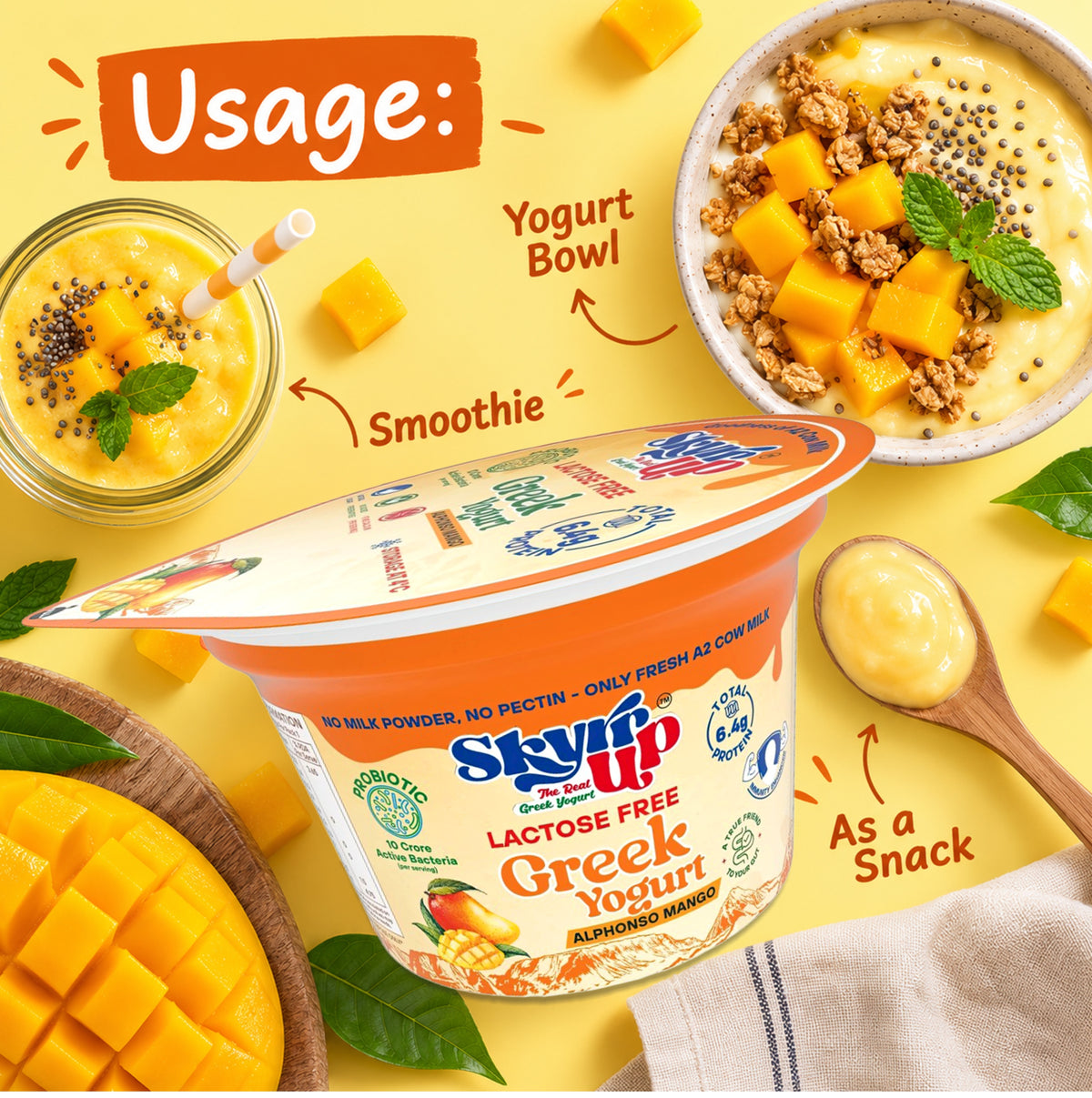Mango Greek Yogurt (Pack of 6)