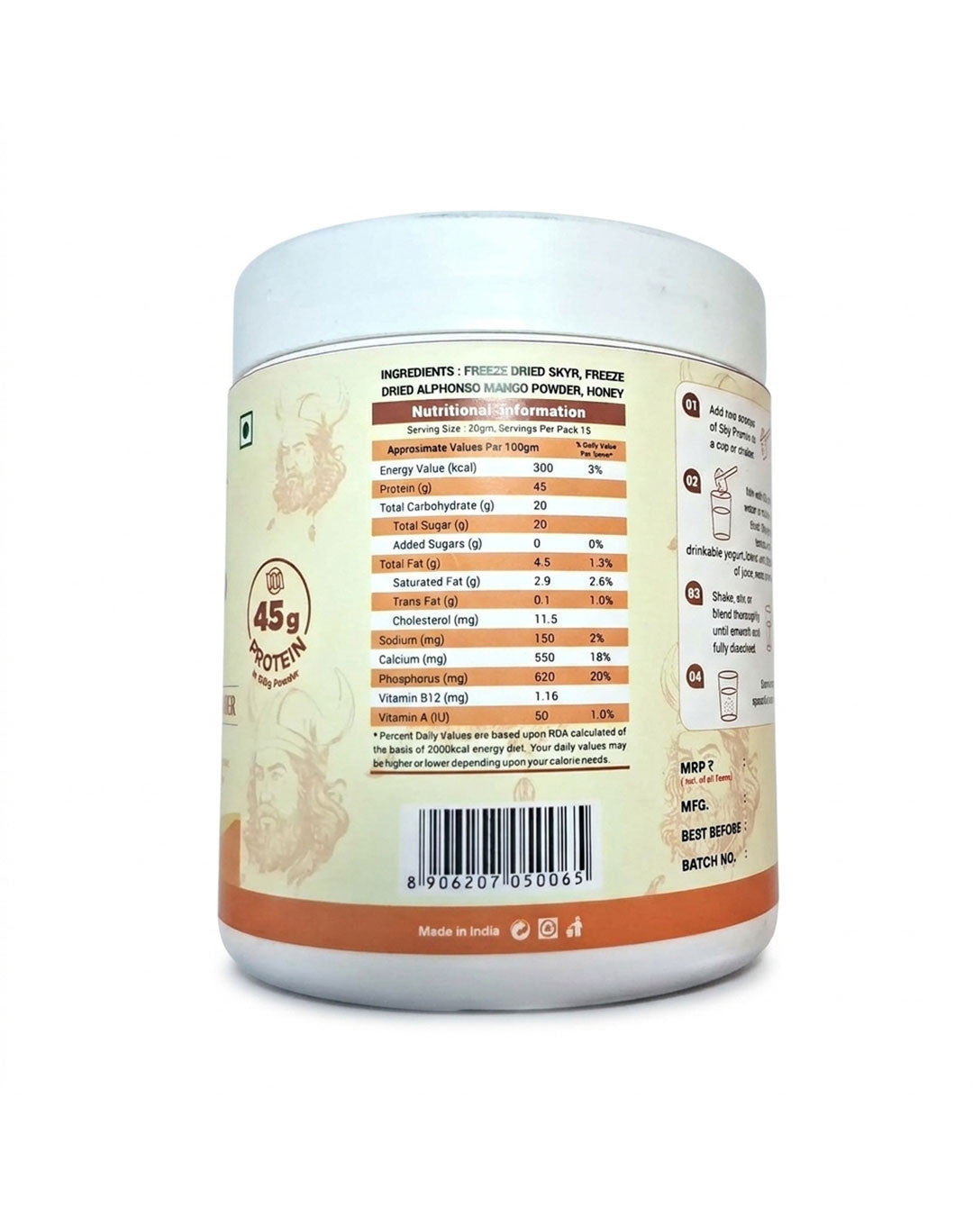 Skyr - Pre Mix Alphonso Mango (Single, 300gms)
