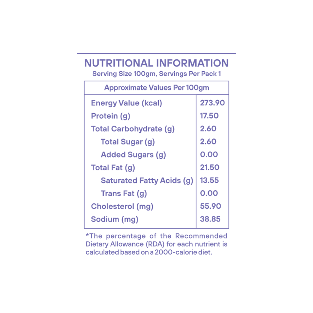 Premium A2 Cow Milk Paneer-High Protein, Preservative Free Delight- 200 Gram