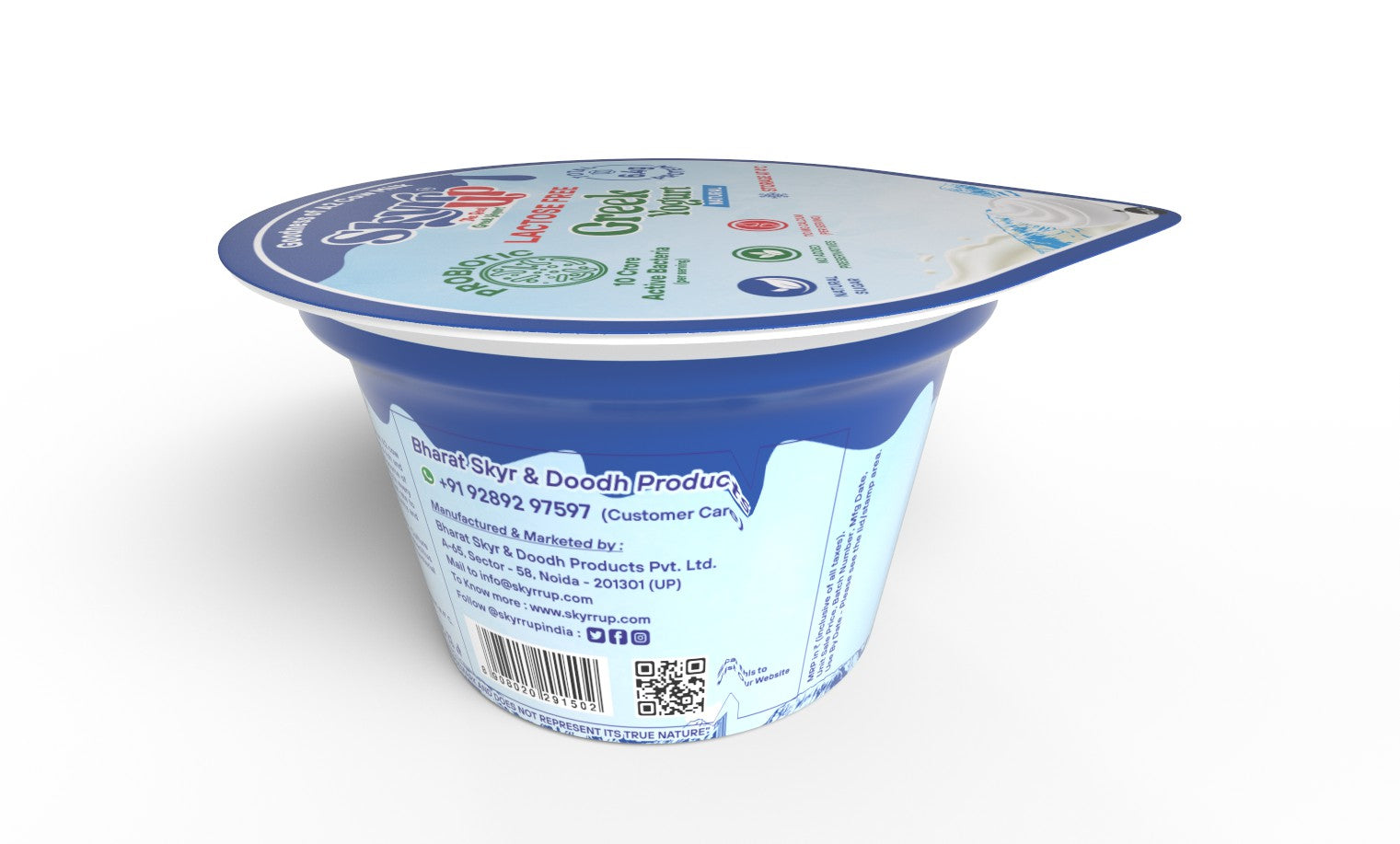 Greek Yogurt - 85gm - Natural (Made From A2 Cow Milk) - Probiotic, 6.4gm Protein, Zero Preservatives, Lactose Free- Pack 0f 6