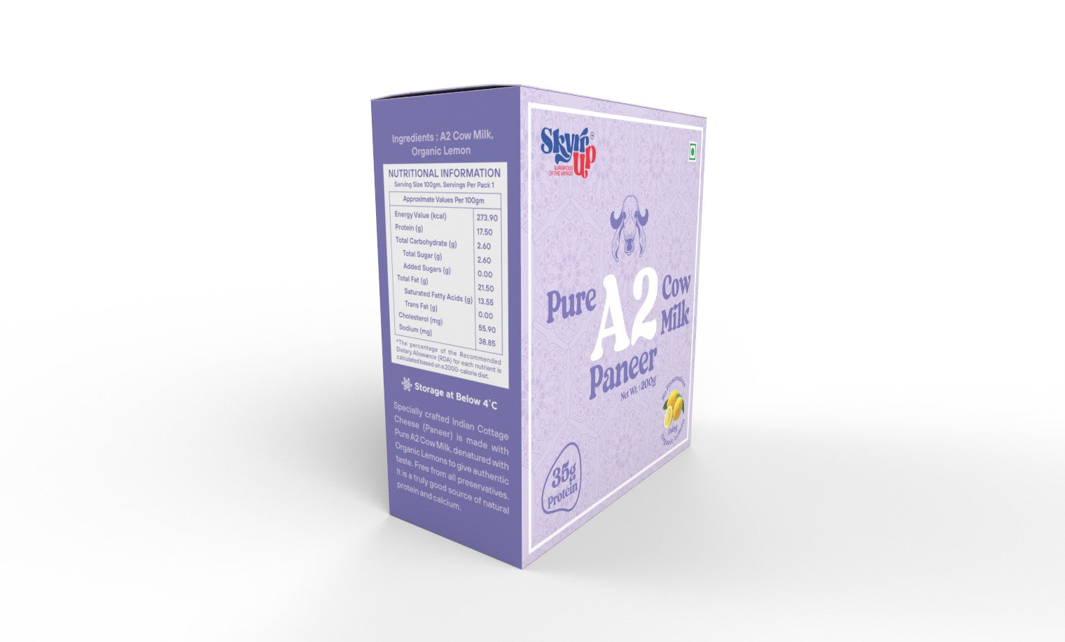 Premium A2 Cow Milk Paneer-High Protein, Preservative Free Delight- 200 Gram