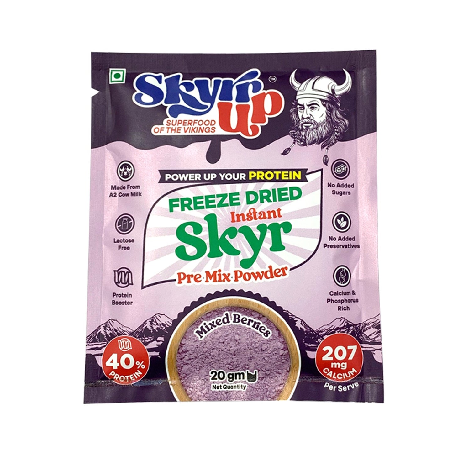 Skyr - Pre Mix  Mix Berries (Pack of 3) - 20g each